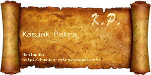Kasjak Petra névjegykártya